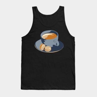 Coffee and Macarons Pop Art Tank Top